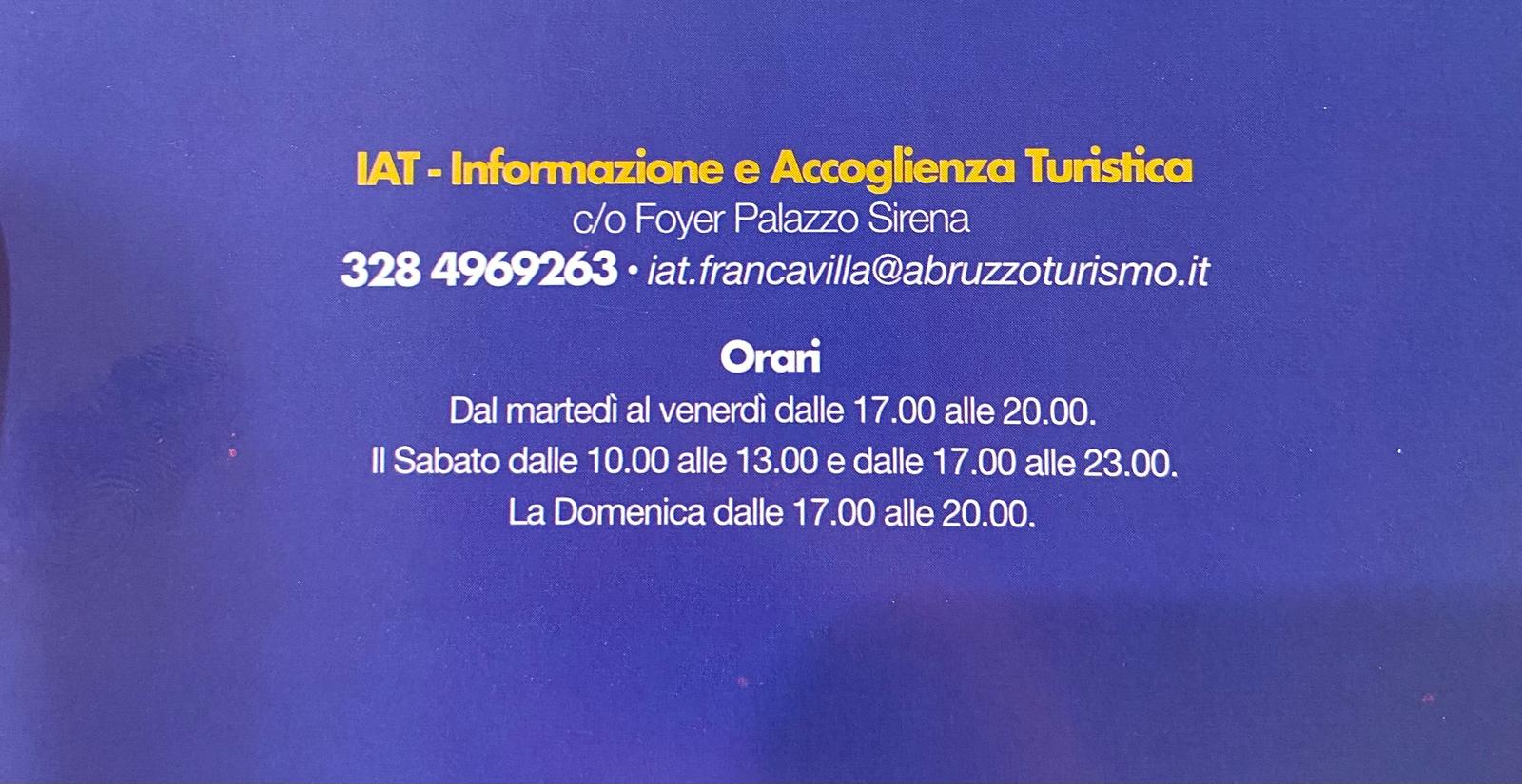 orari e contatti IAT